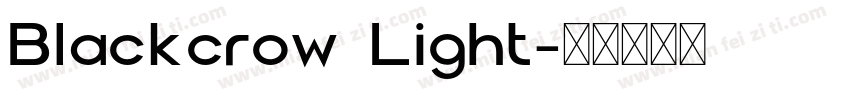 Blackcrow Light字体转换